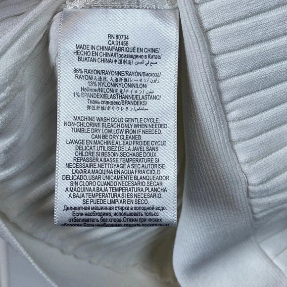 BCBG MAXAZRIA | HANA RIBBED NECKLINE WAIST TIE SLEEVELESS TOP SZ Small - Picture 5 of 8